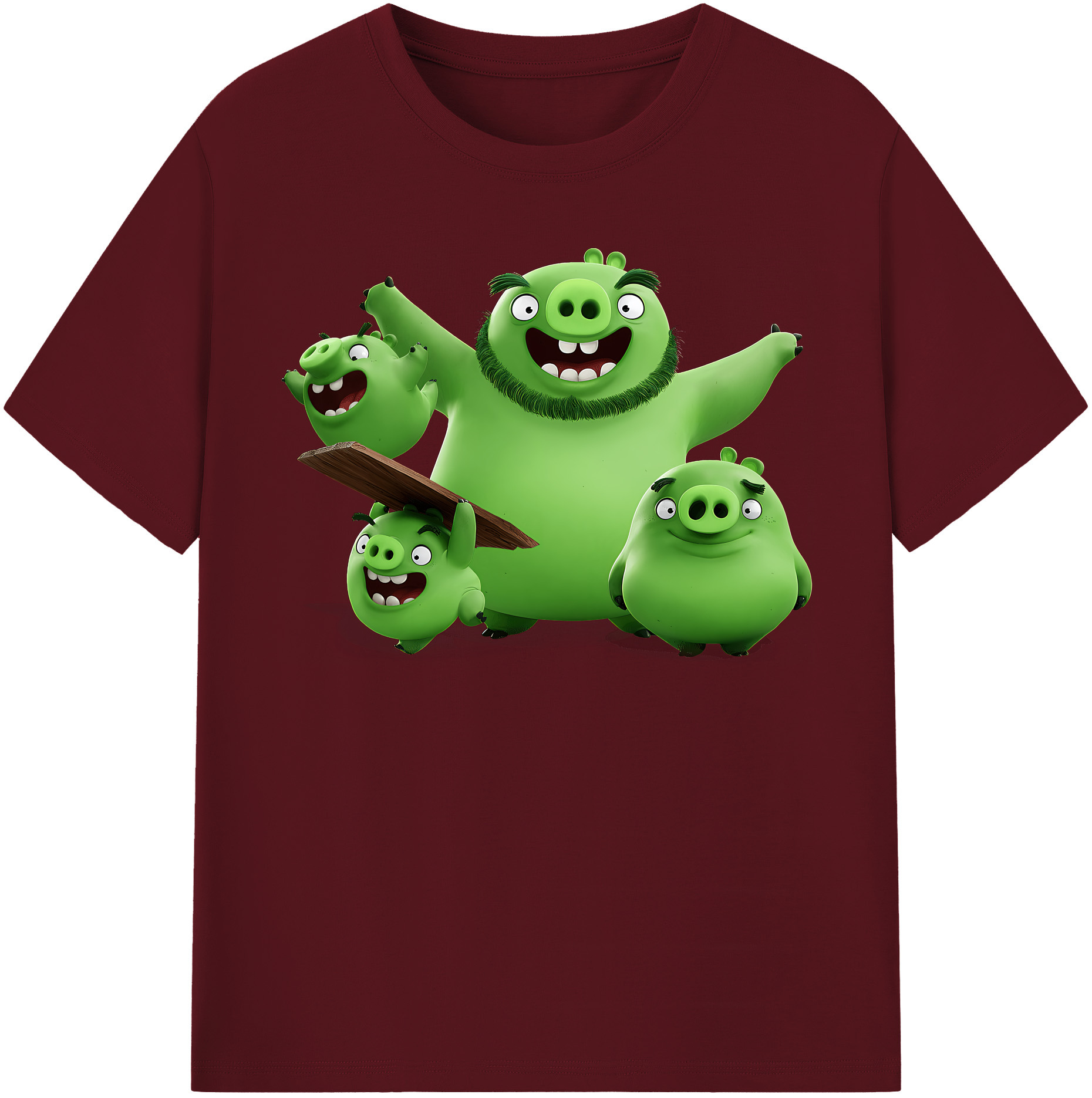 （画像用） Angry Birds アングリーバード 綿100％半袖Tシャツ（フロントプリント）